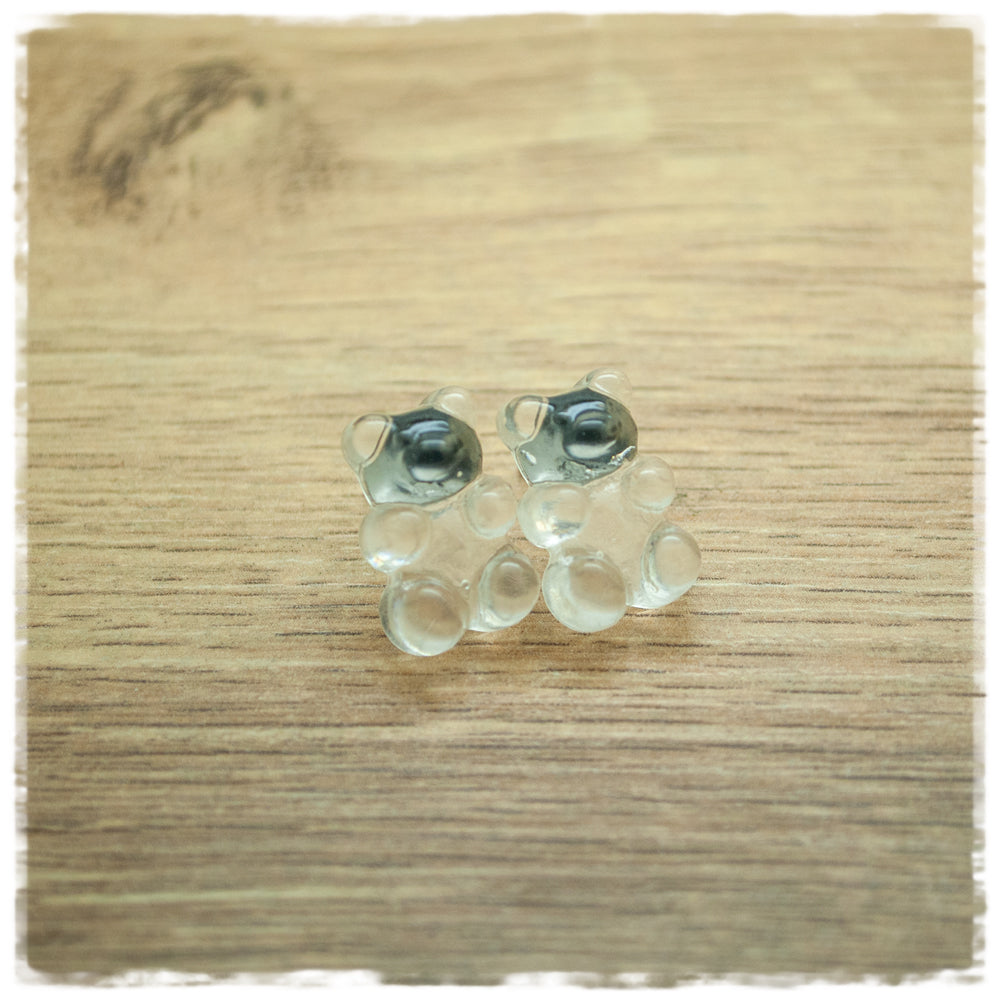 Ohrringe 12 mm Gummibärchen weiß