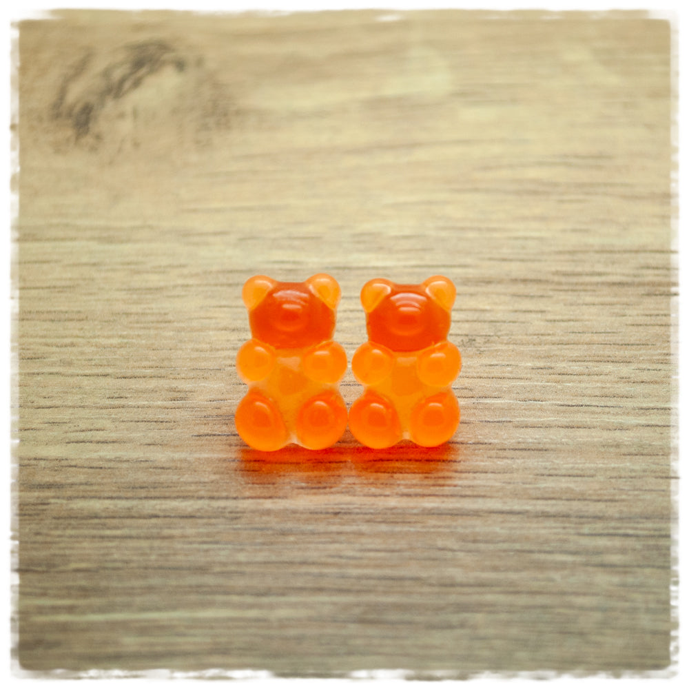 Ohrringe 12 mm Gummibärchen orange